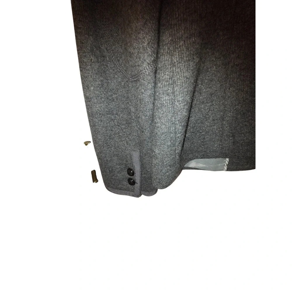 Banana Republic Gray Italian Fabric Blazer Jacket Grosgrain Trim Womens Size 2 - Picture 4 of 4